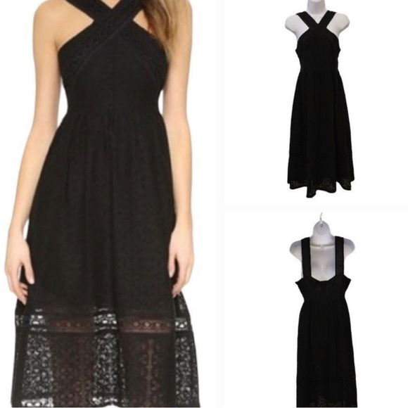 Stylish Black Dress with Lace Detail - Picture 8 of 16